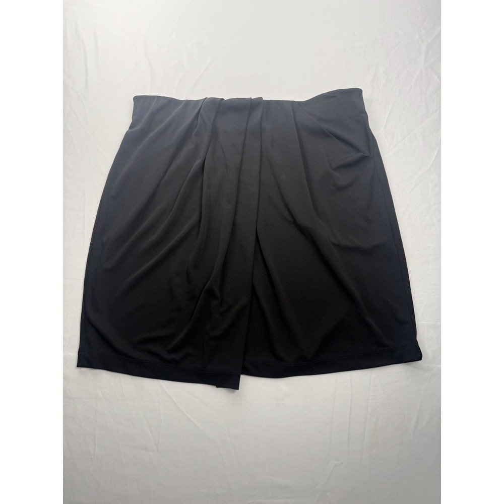 BCBGMAXAZRIA Size M Black Draped Tulip Skirt Max Azria